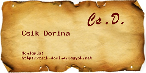 Csik Dorina névjegykártya